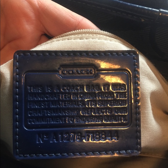 Blue coach handbag and wallet - Picture 6 of 13